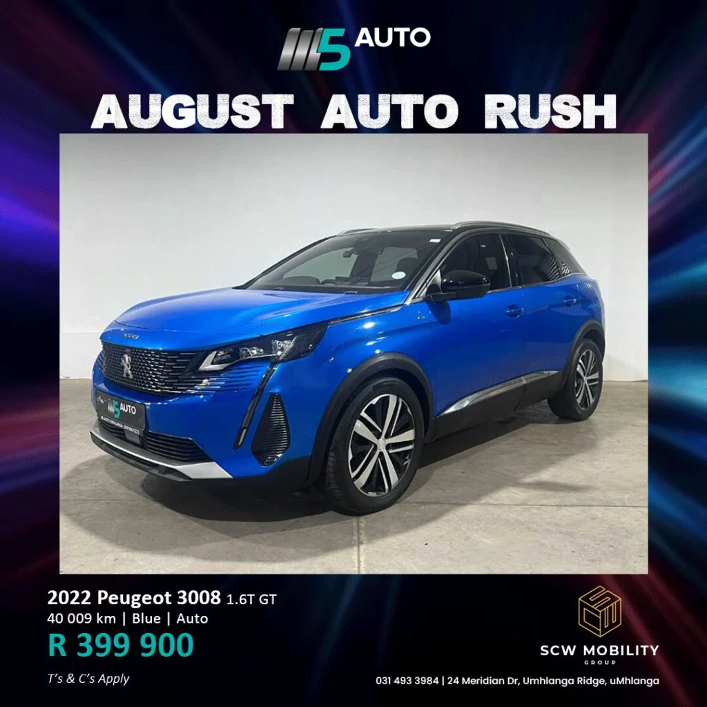 2022 Peugeot 3008 now R399 900*