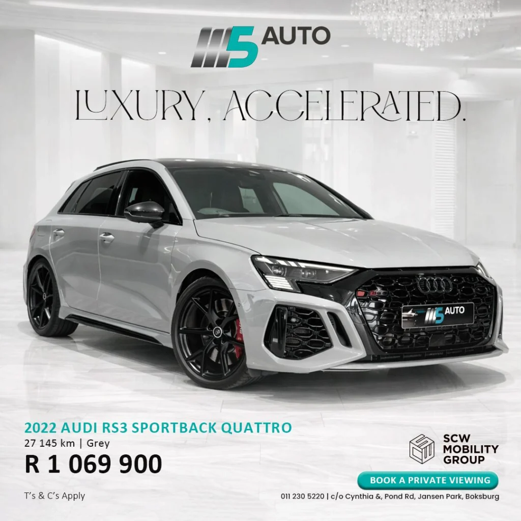 2022 Audi RS3 Sportback Quattro now R1 069 900*