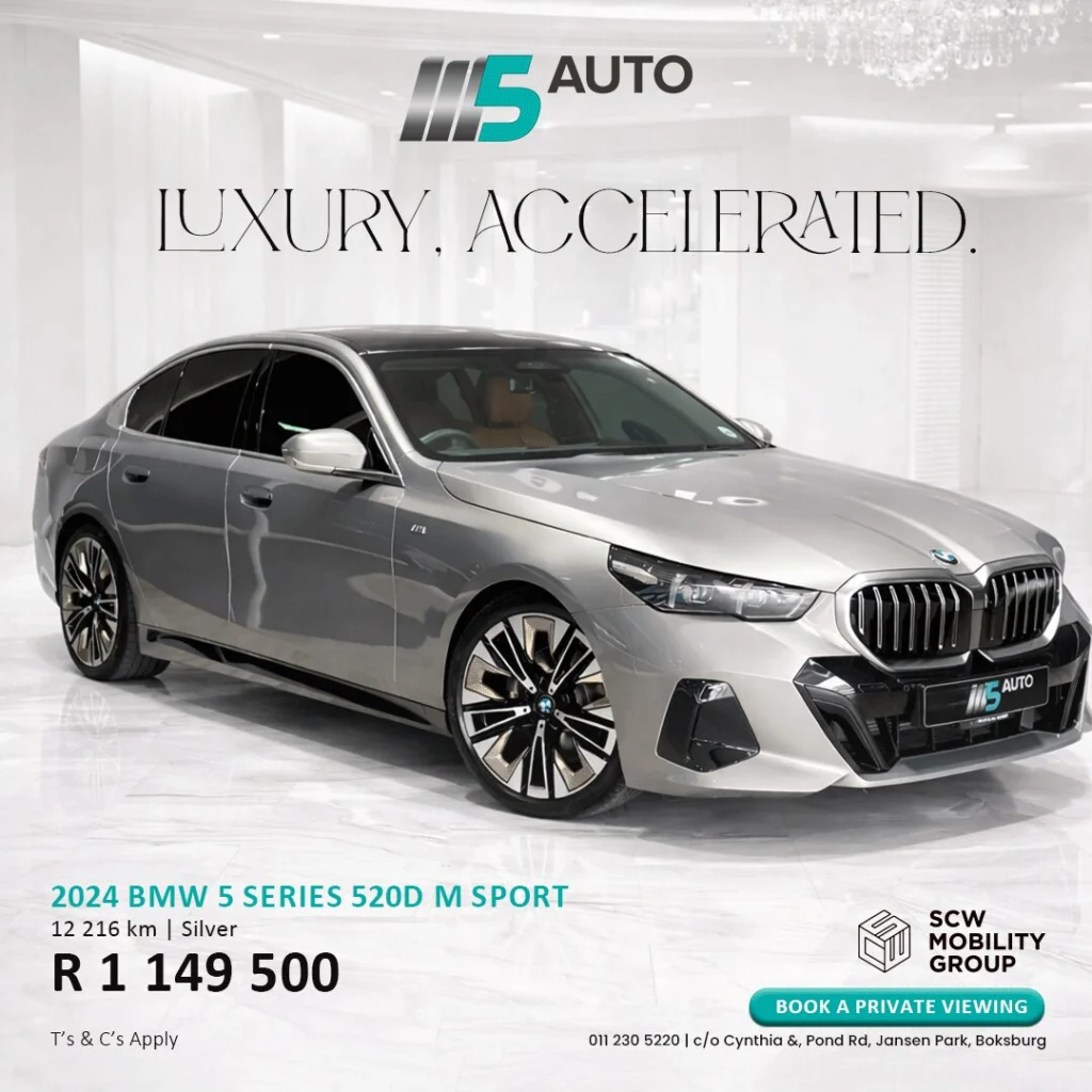 2024 BMW 5 Series 520d M-Sport now R1 149 500*
