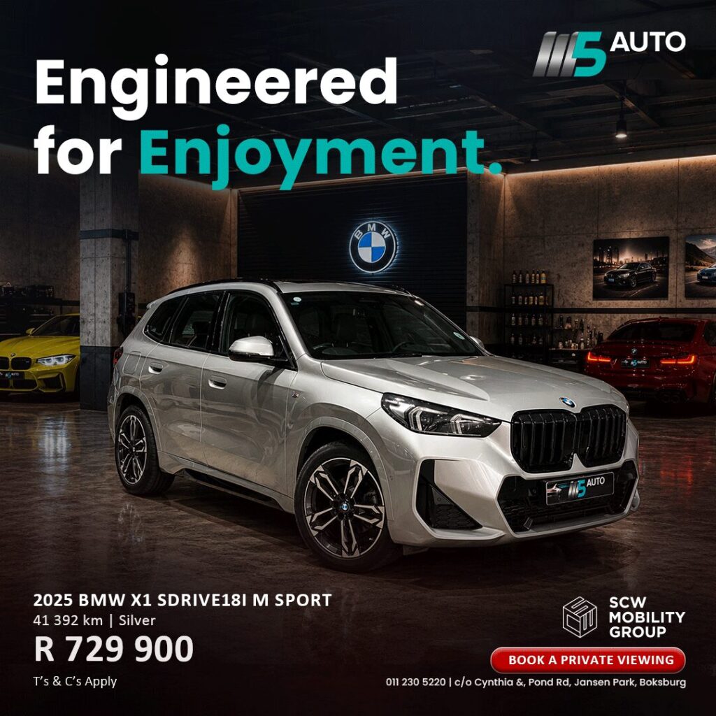 2025 BMW X1 sDrive18d M Sport Silver now R729 900*