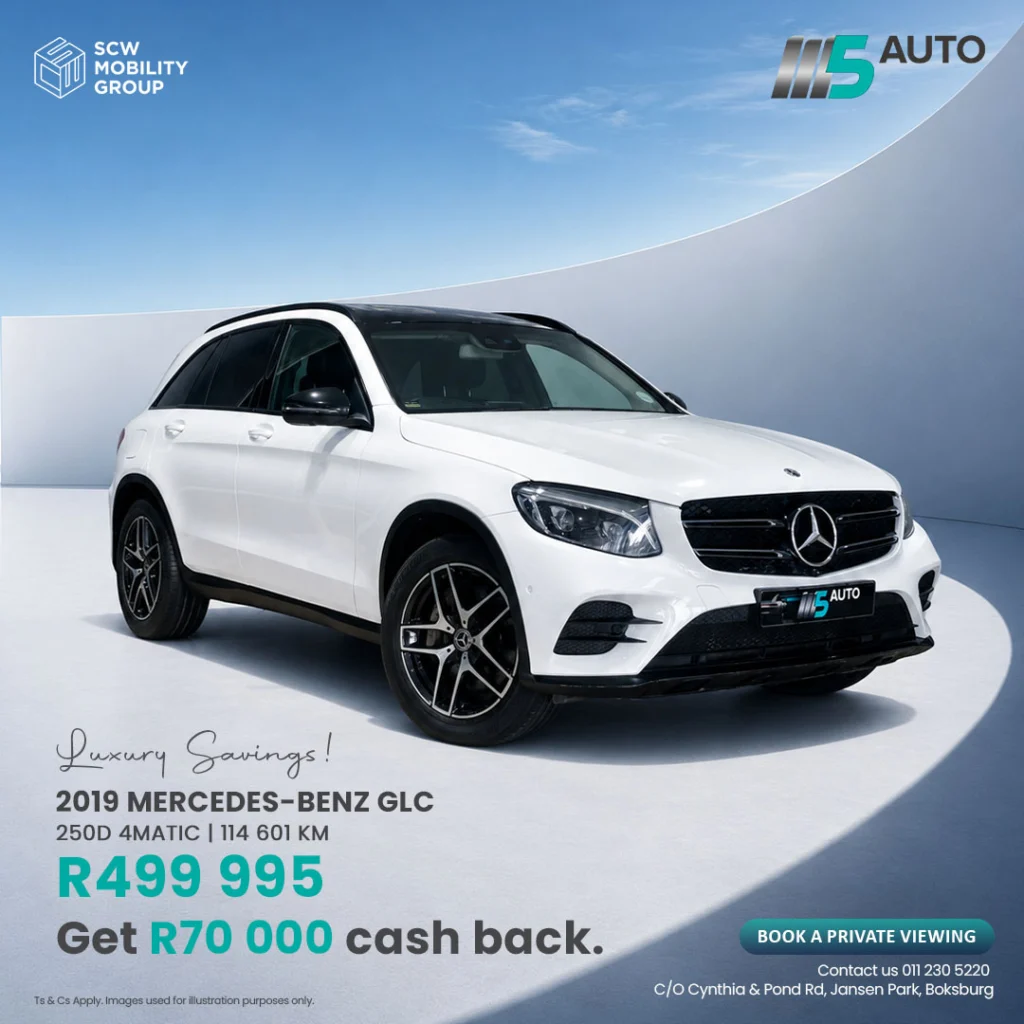 Cash Back Mercedes Benz GLC from R499 995*