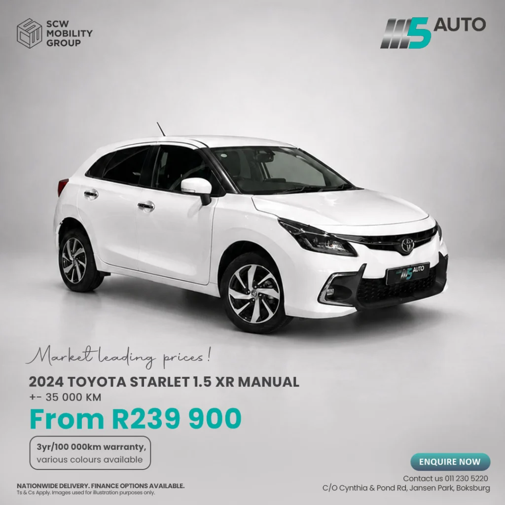 Toyota Startlet White from R239 900*