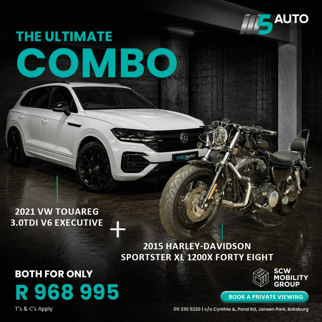 VW Touareg + 2015 Harley-Davidson Sportster R968 995*